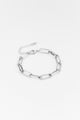 Oval Chain Rhodium Bracelet