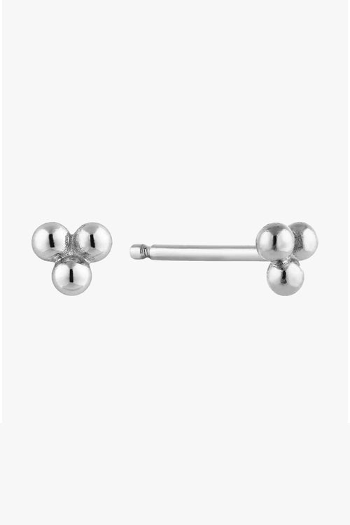 Modern Minimalism Small Silver Three Ball Stud Earrings ACC Jewellery Ania Haie   