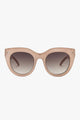 Air Heart Oversized Cat Eye Oatmeal Sunglasses