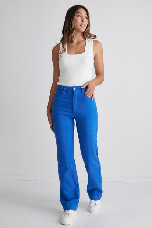 Billie Cobalt Blue Wide Leg Jeans WW Jeans Among the Brave   