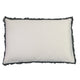 Velvet Fringed Ivory Lumbar Cushion 40x60cm