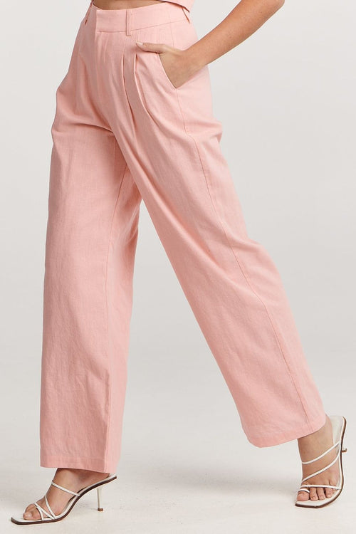 Halee Pink Full Length Relaxed Pant WW Pants Charlie Holiday   