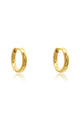 Classic Huggie Earrings Sterling Silver 14K EOL Gold Plated