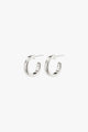 Efia Huggie Hoop Silver Plated Earrings