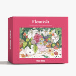 Flourish Pink Puzzle 1000 piece by Laura Shallcrass HW Games - Puzzle, Cards Piece House   