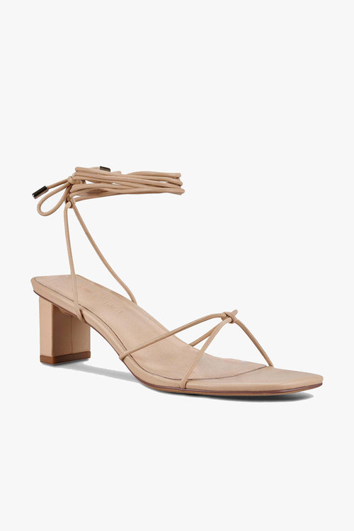 Honey Neutral Ankle Strap Mid Heel ACC Shoes - Heels Sol Sana   