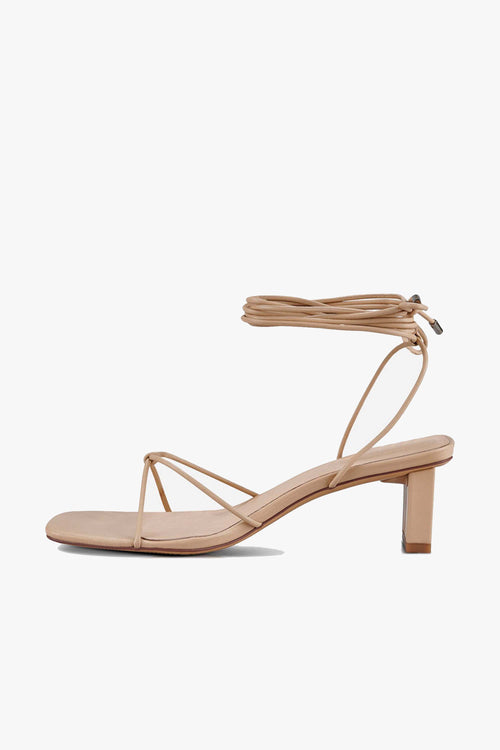 Honey Neutral Ankle Strap Mid Heel ACC Shoes - Heels Sol Sana   