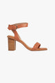 Makena Nude Leather Braided Heel