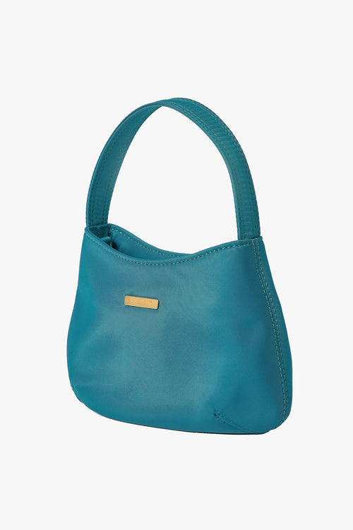 Mini Antonia Teal Recycled Nylon Crossbody Bag ACC Bags - All, incl Phone Bags Brie Leon   