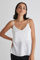 Moonlight Pearl Satin Bias V Neck Cami