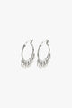 Panna Silver Charm EOL Hoop Earrings