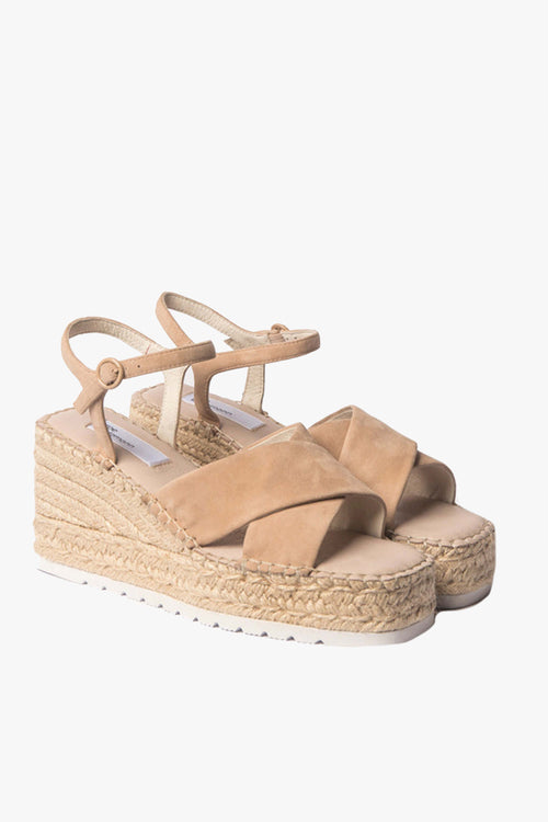 Quench Beige Suede Wedge Heel ACC Shoes - Heels Zoe Kratzmann   