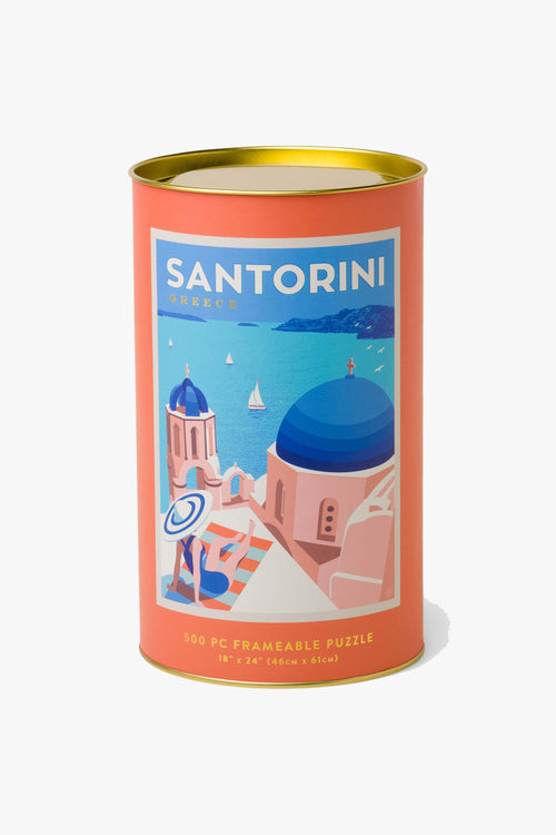 Santorini Jigsaw Puzzle Cannister HW Games - Puzzle, Cards Designworks Ink   