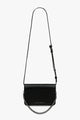 She Burns Black Leather Crossbody Bag