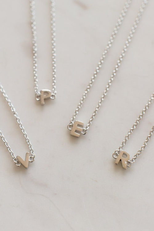 Little Letter Single Silver Necklace ACC Jewellery Sophie   