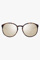 Swizzle Thin Round Matte Tort Gold Mirror Sunglasses