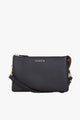 Tilly Multi Pocket Black Leather Crossbody Clutch