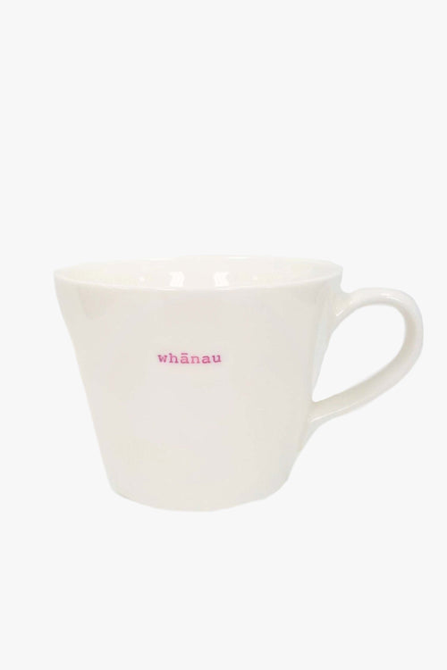 Whanau White Bucket Mug 350ml HW Mugs Keith Brymer Jones   